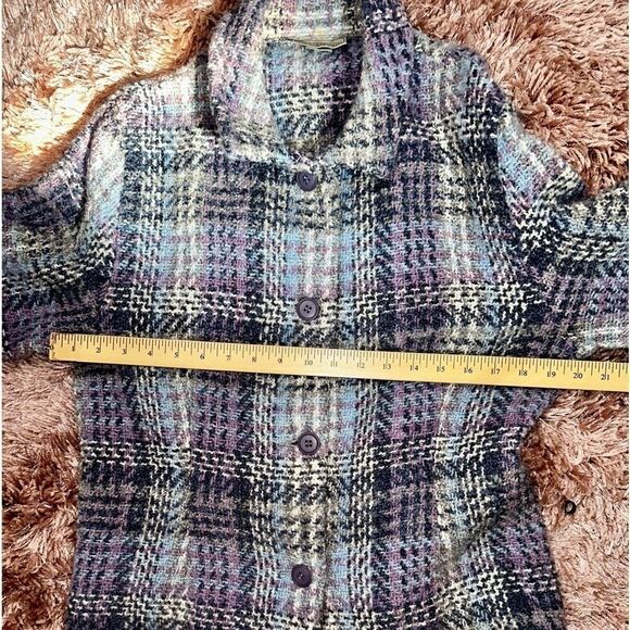 Weave of the Irish long sleeve jacket/top in purples, grays and blues sz M EUC - Picture 7 of 11